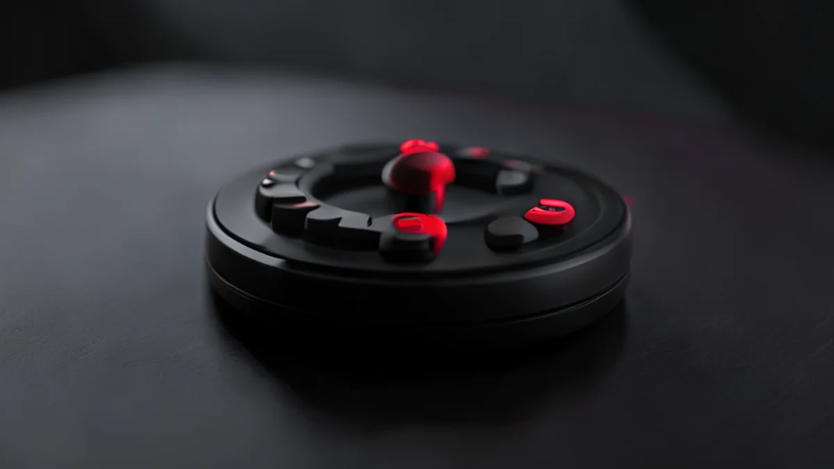 Gaming Trackball-Maus mit Scroll-Rad und verstellbaren Knöpfen.